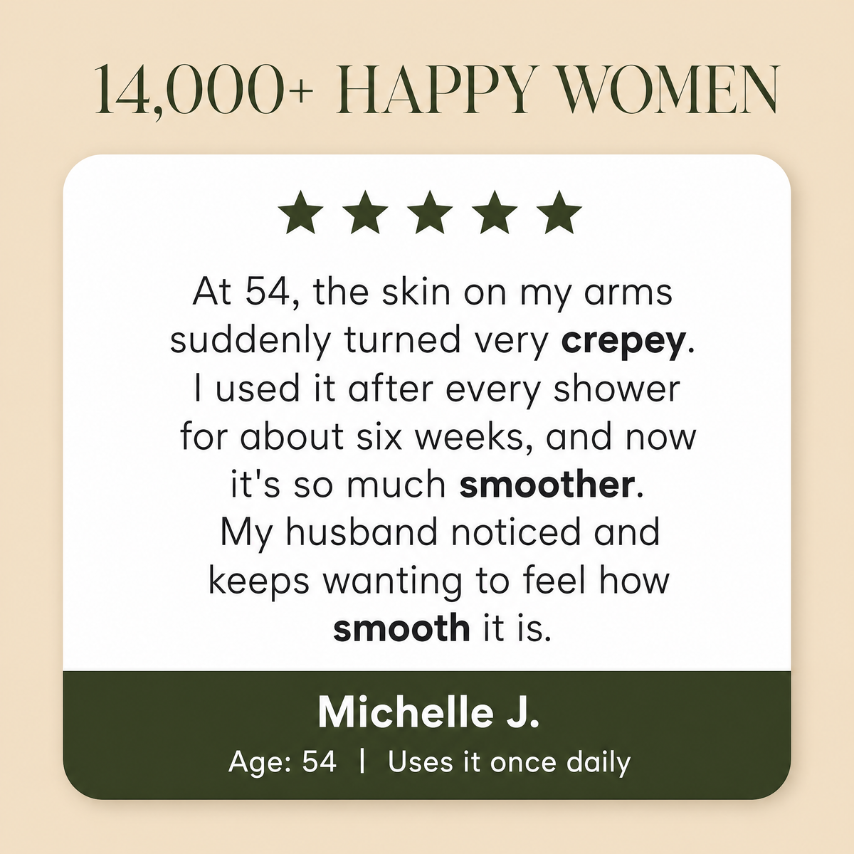 Peptide Body Oil — for Crepey & Thinning Skin
